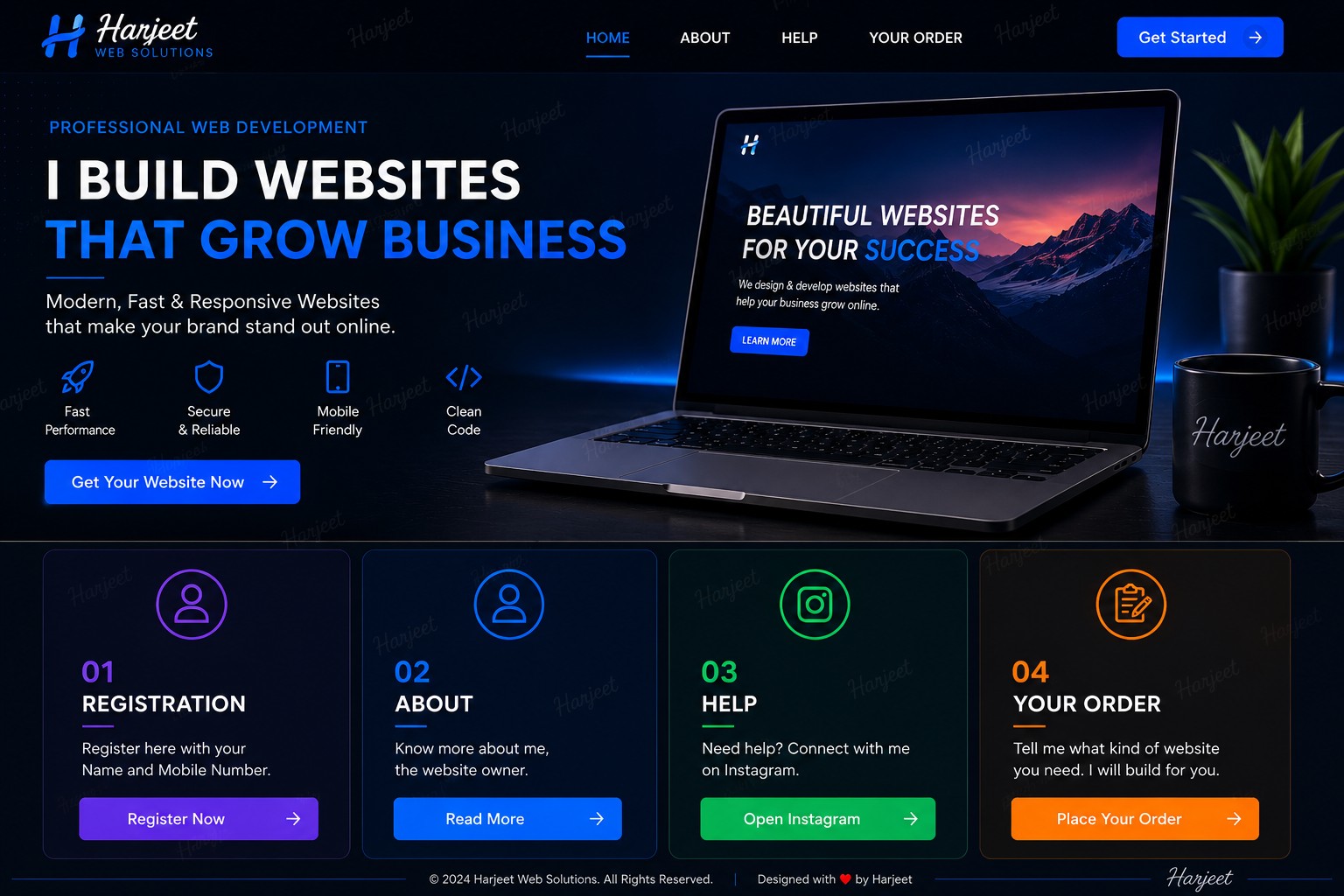 Harjeet website design